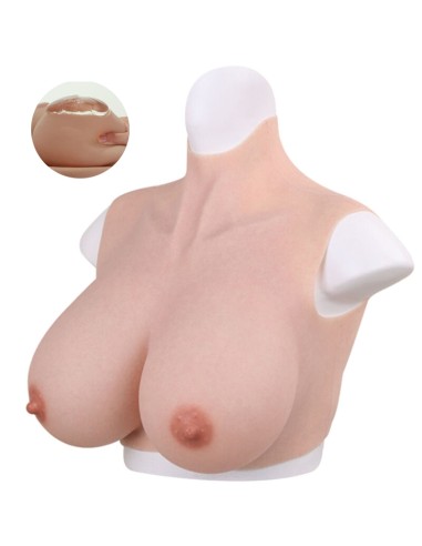 Buste Seins réalistes Silicone Col haut Bonnet C