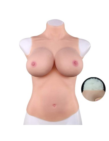 Buste Entier Seins Réaliste Coton - Col haut - Bonnet E
