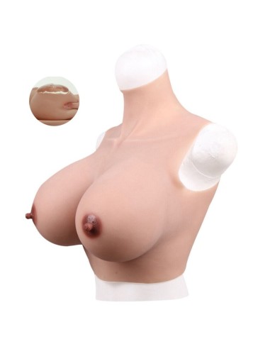 Buste Seins Silicone Col haut Bonnet E