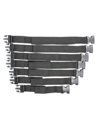 Lot de 7 Sangles Attaches Camisole Claps Noires