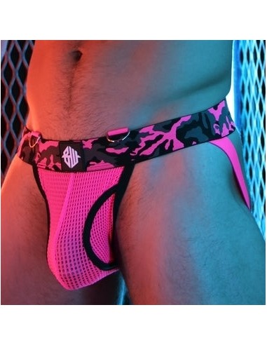 Jockstrap Neo Camo Rose Neon
