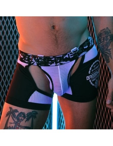 Boxer Bottomless Neo Camo Noir-Blanc 