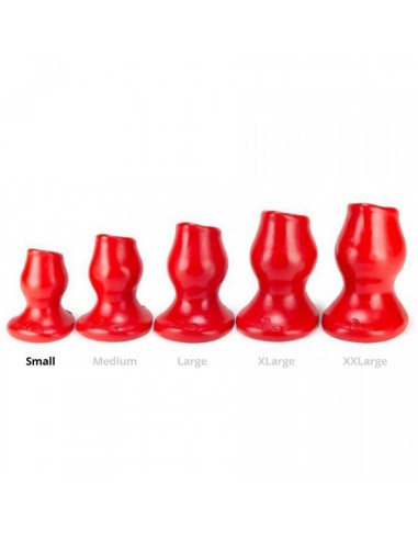 Plug Tunnel Pig-Hole rouge Small - 7 x 4.5 cm