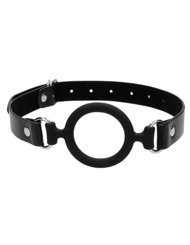 Bâillon en silicone Ring Gag 40mm Noir