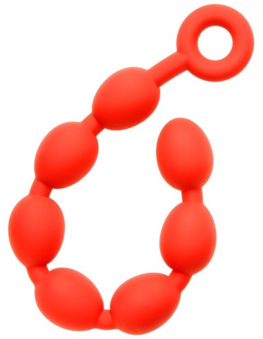 Boules anales Stretch Eggs S 43 x 4 cm Rouges