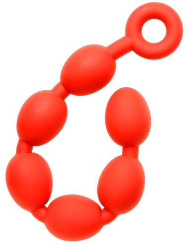 Boules anales Stretch Eggs M 45 x 5 cm Rouges