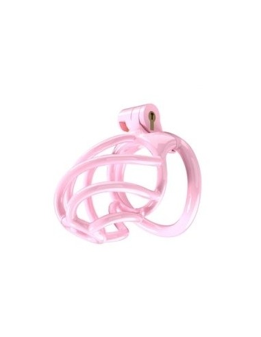 Cage de chasteté Tortille M 7 x 3.4 cm Rose