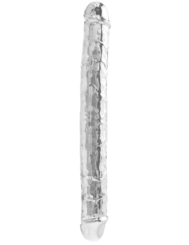 Double Gode Diamond Dick 34 x 3.8cm Transparent