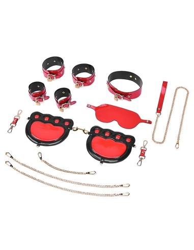 Kit Bondage 7 Pièces Lina Rouge