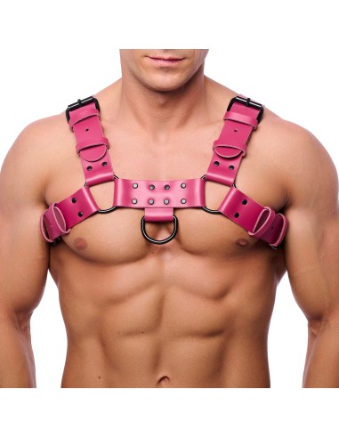 Harnais en cuir Bulldog Rose