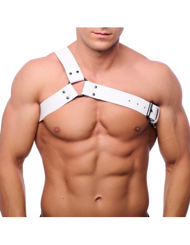 Harnais en cuir Half Blanc