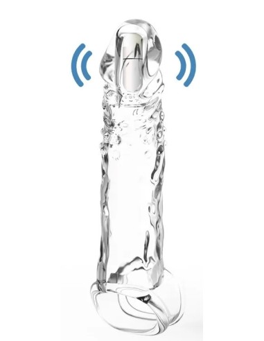 Gaine de pénis vibrante Extyvizz 13 x 3.5 cm Transparente