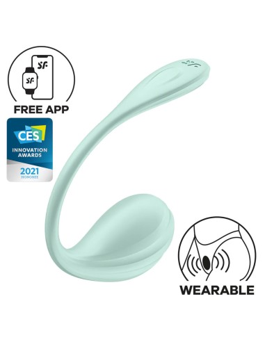Vibromasseur Connecté Point G Smooth Petal 8.5 x 3.8cm Vert Menthe