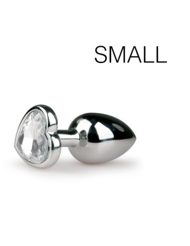 Plug bijou Argent en coeur - SMALL 6.3 x 2.6 cm