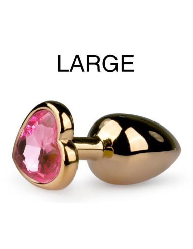 Plug bijou Or en coeur - LARGE 8.2 x 3.8 cm