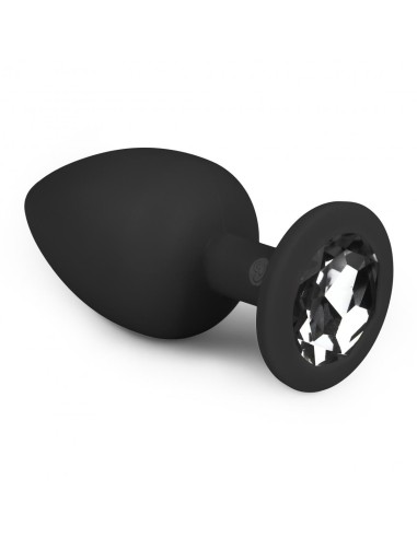 Plug Bijou Diamond Noir 8 x 4cm