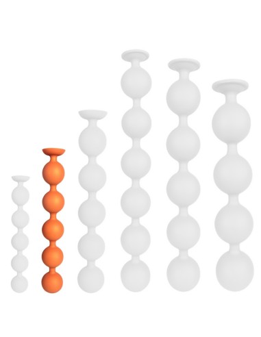 Boules anales Bulby Butt M 30 x 4.7 cm Orange