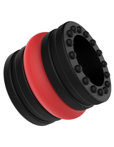 Ballstretcher souple Doblo 30 mm - Hauteur 4 cm Noir-Rouge