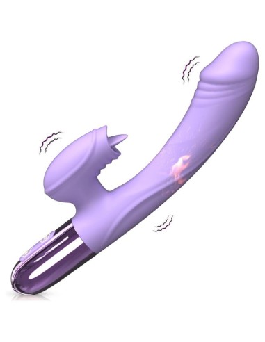 Vibro Rabbit Hot Tongue 13 x 3.5cm Violet