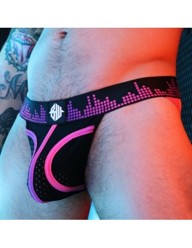 Jockstrap Equalizer Noir-Rose neon