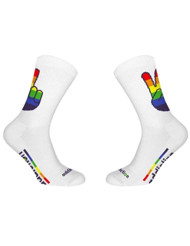 Chaussettes blanches Pride Peace Addiction