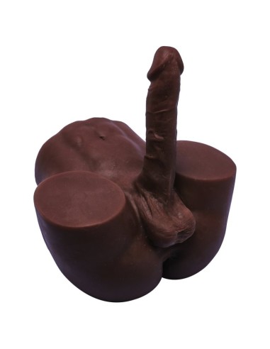 Masturbateur Fessier avec Pénis Articulé Cute Ass 17 x 4cm Marron