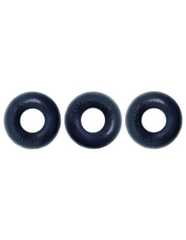Pack de 3 Cockrings Do-Nut 1 20 mm Noirs
