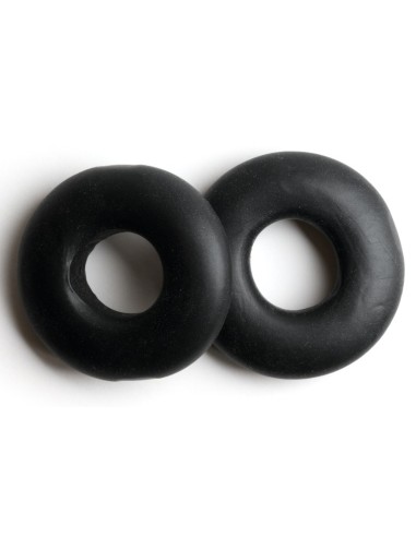Lot de 2 Cockrings souples Stacker 20 mm Noirs