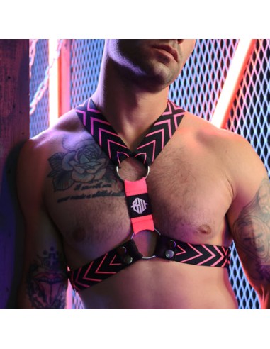 Harnais Dickmatized Noir-Rose neon