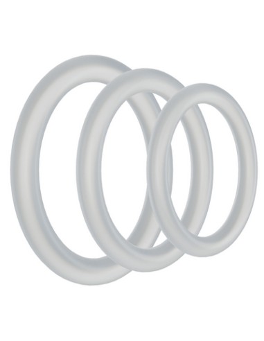 Lot de 3 Cockrings Tri-Pack Gasket Transparents
