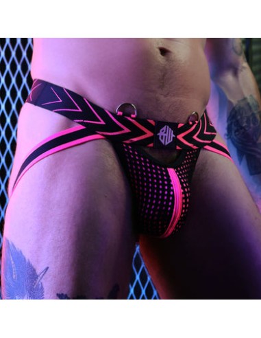 Jockstrap Dickmatized Noir-Rose neon