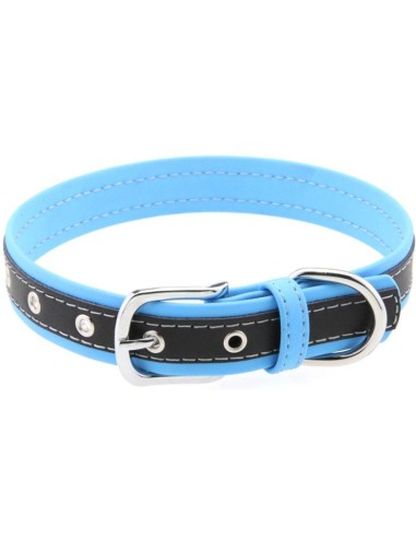 Collier Bicolore Simili Contrasted Bleu Clair