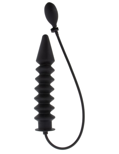 Gode gonflable Expert Ribbed 28 x 6 cm Noir
