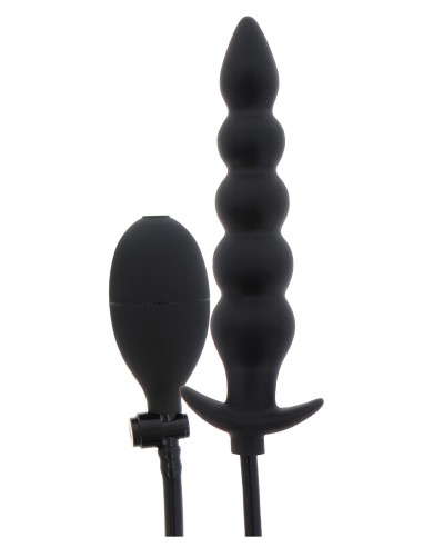 Plug gonflable Ribbed Advanced 18.5 x 4 cm Noir