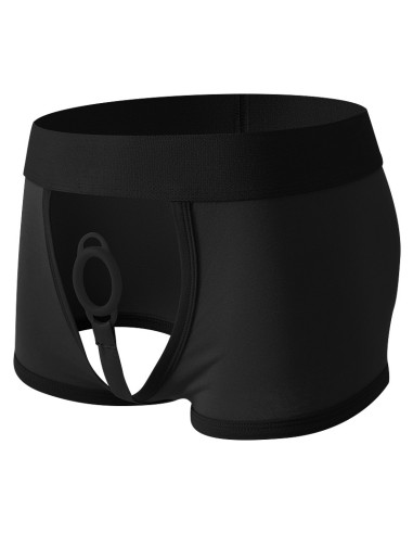 Boxer Ouvert avec Anneau Opcock Noir