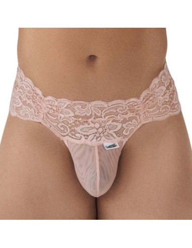 String Dentelle à Lacets UZZA Rose