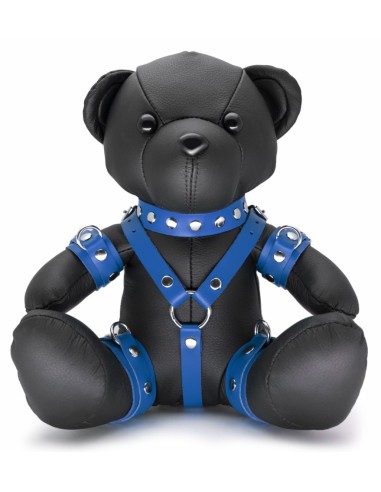 Ours en cuir EDDY The BDSM Teddy Bear Bleu + Boite