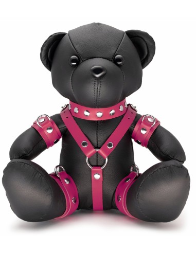 Ours en cuir EDDY The BDSM Teddy Bear Rose + Boite