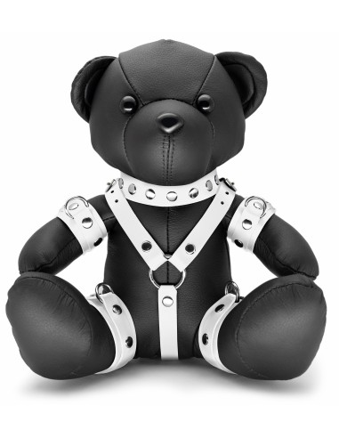 Ours en cuir EDDY The BDSM Teddy Bear Blanc + Boite