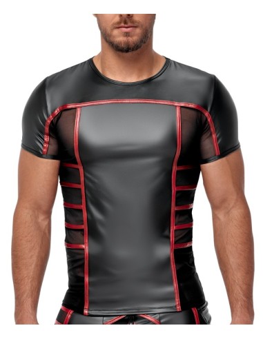 T-shirt TOP ORMETO Noir-Rouge