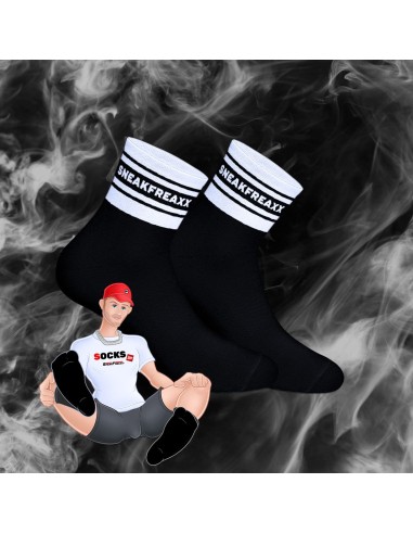 Chaussettes basses Black White Short Noir-Blanc