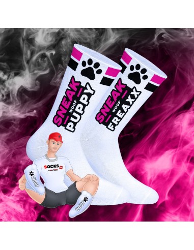 Chaussettes Sneak Woof Puppy Rose
