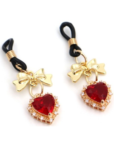 Pince-Tétons Heart Diamond Rouge