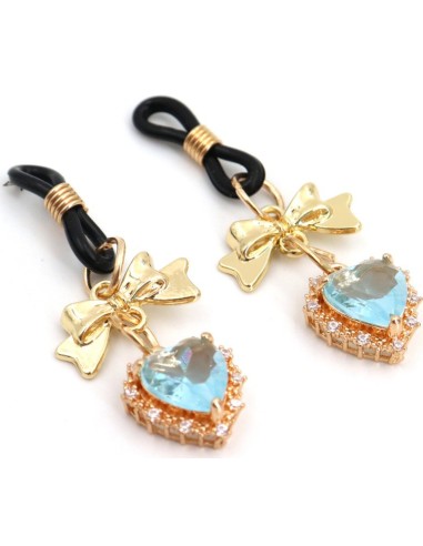 Pince-Tétons Heart Diamond Bleu