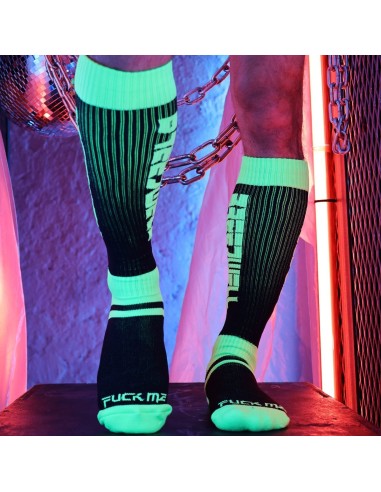 Chaussettes hautes Eternity Noir-Vert Neon