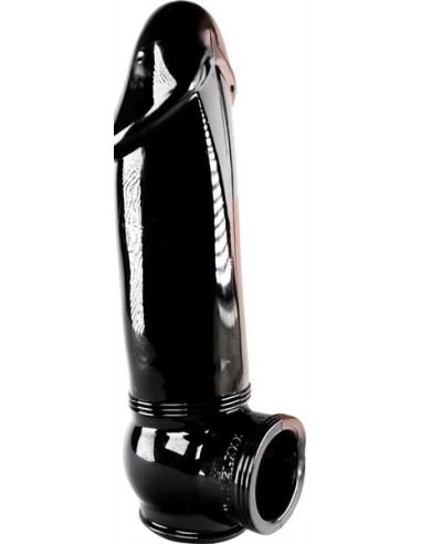 Gaine de pénis Zizi Megamen Bite 19 x 5 cm Noire