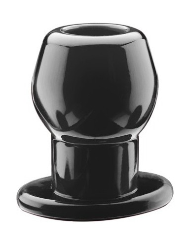 Ass Tunnel Plug Silicone Noir Large 7.6 x 6.2 cm