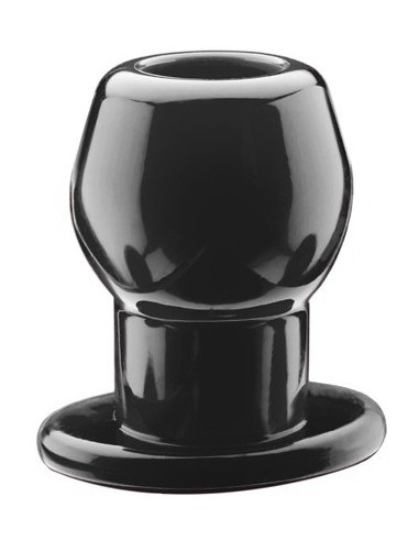 Ass Tunnel Plug Silicone Noir Medium 7 x 5.2 cm