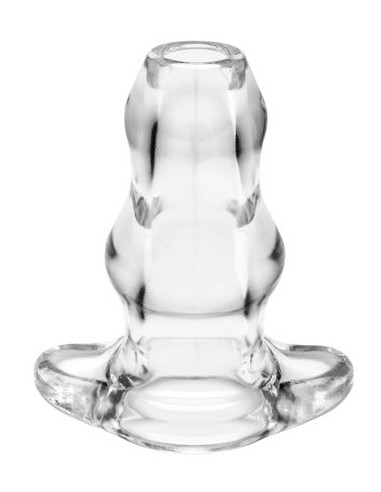 Double Tunnel Plug Extra-Large 14 x 7.8 cm Transparent
