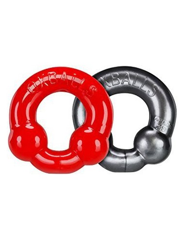 Pack Cockrings Ultraballs Oxballs Gris - Rouge